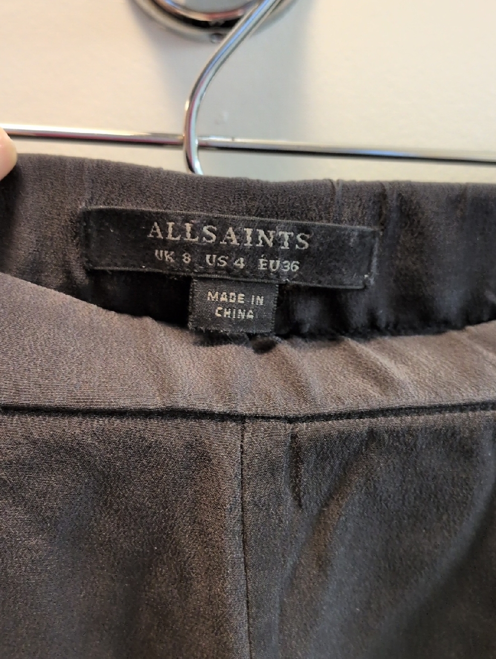 ALL SAINTS Silk Pant With Zipper Details